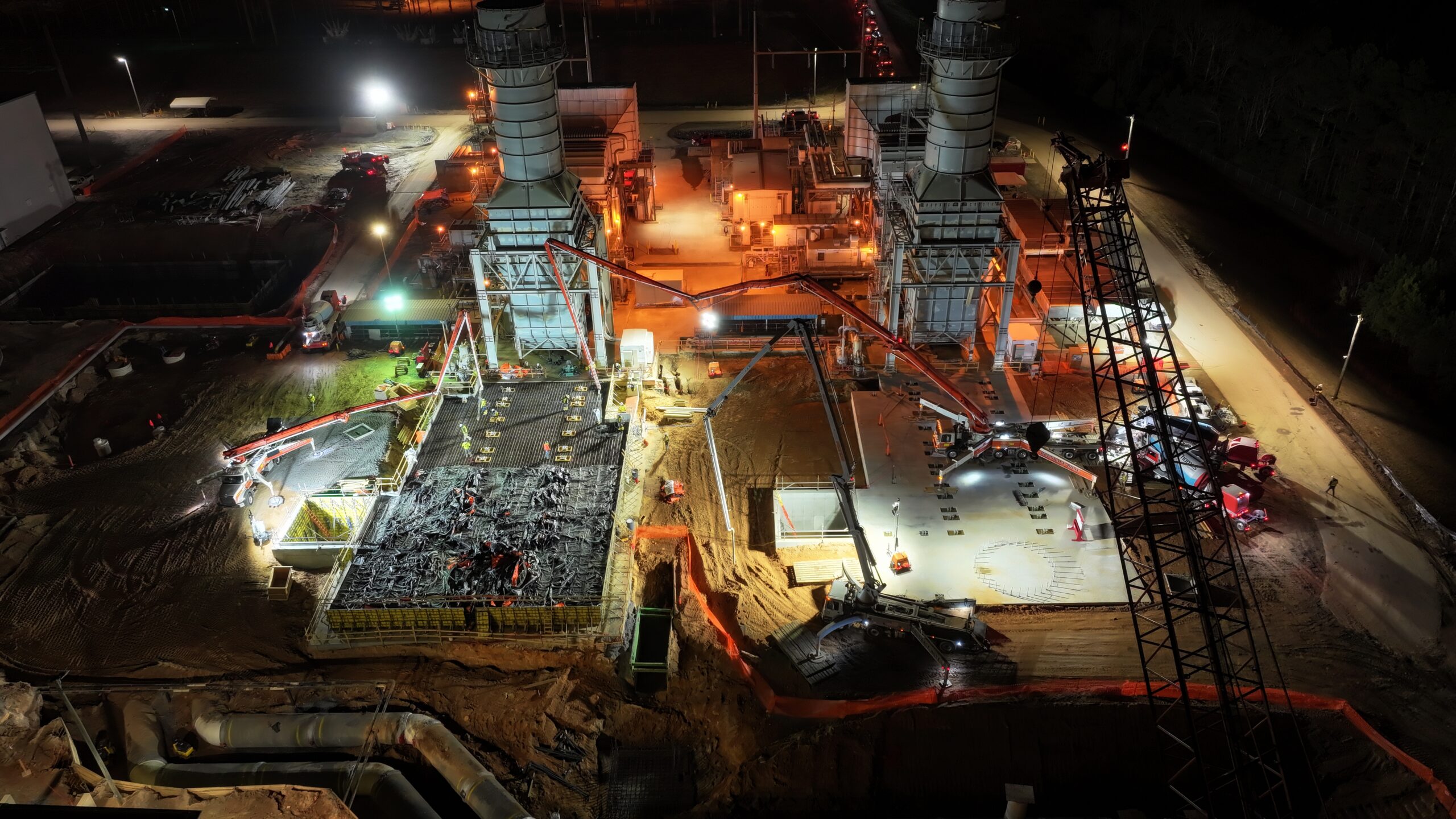 foundation pours at Rainey Generating Station